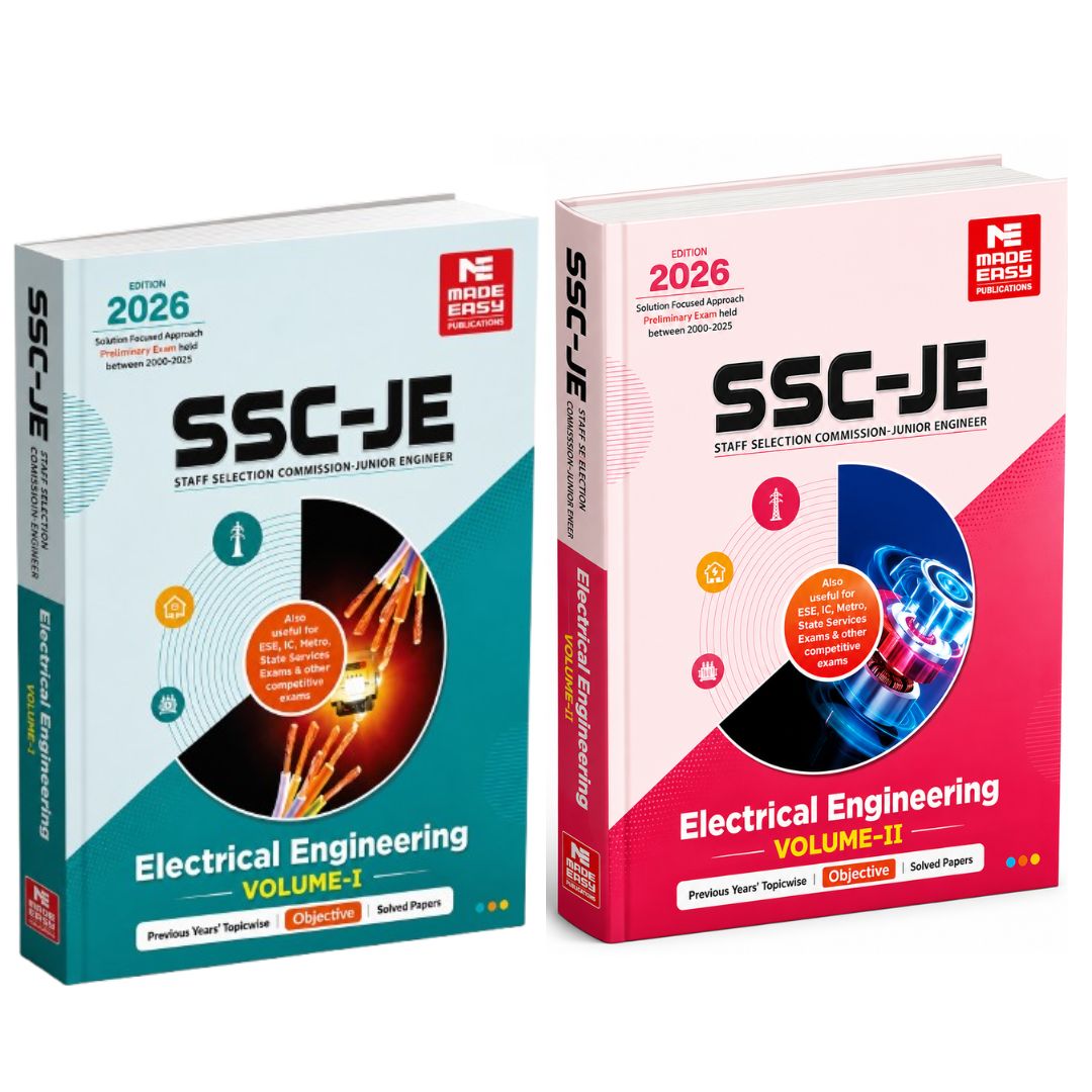 SSC-JE: Electrical Engineering 2026- Previous Year Objective Solved Paper-1 Volume-1,2
